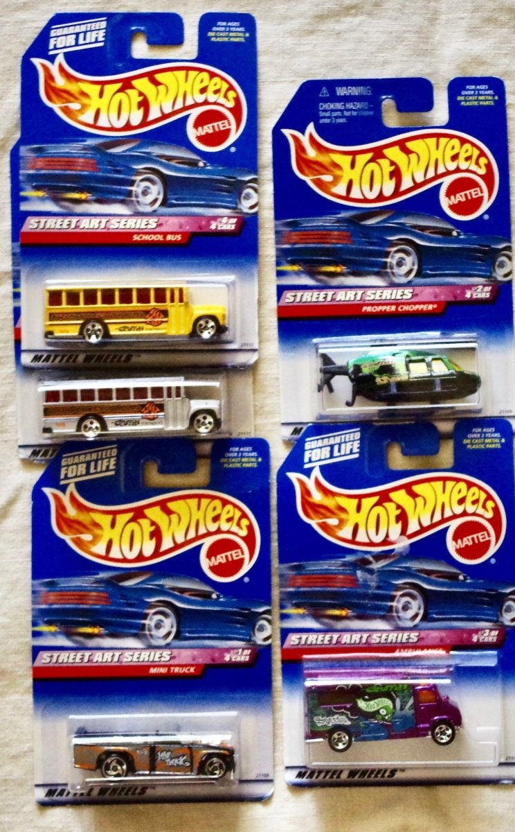 1999 Hot Wheels Street Art Series. Set of 5 - Collectible Toys - ThrowbackBuys - Our Time Warp