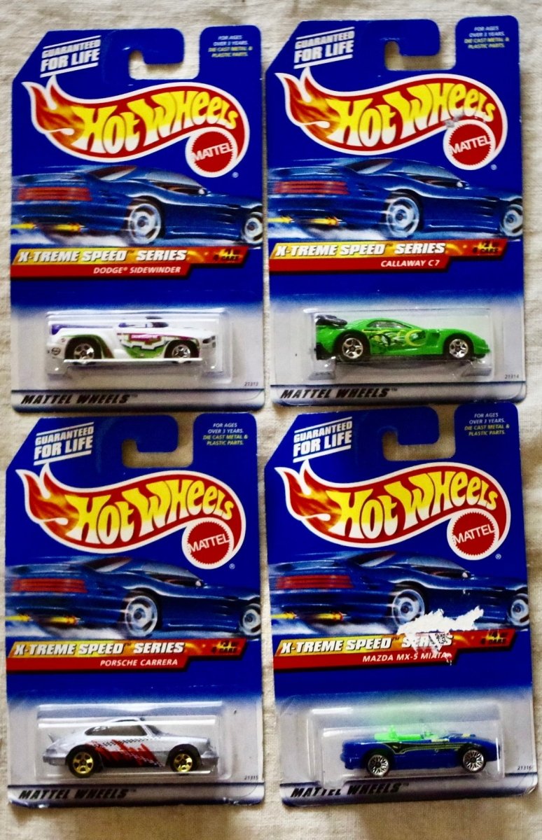 1999 Hot Wheels X - treme Speed Series. set of 4 - Collectible Toys - ThrowbackBuys - our time warp