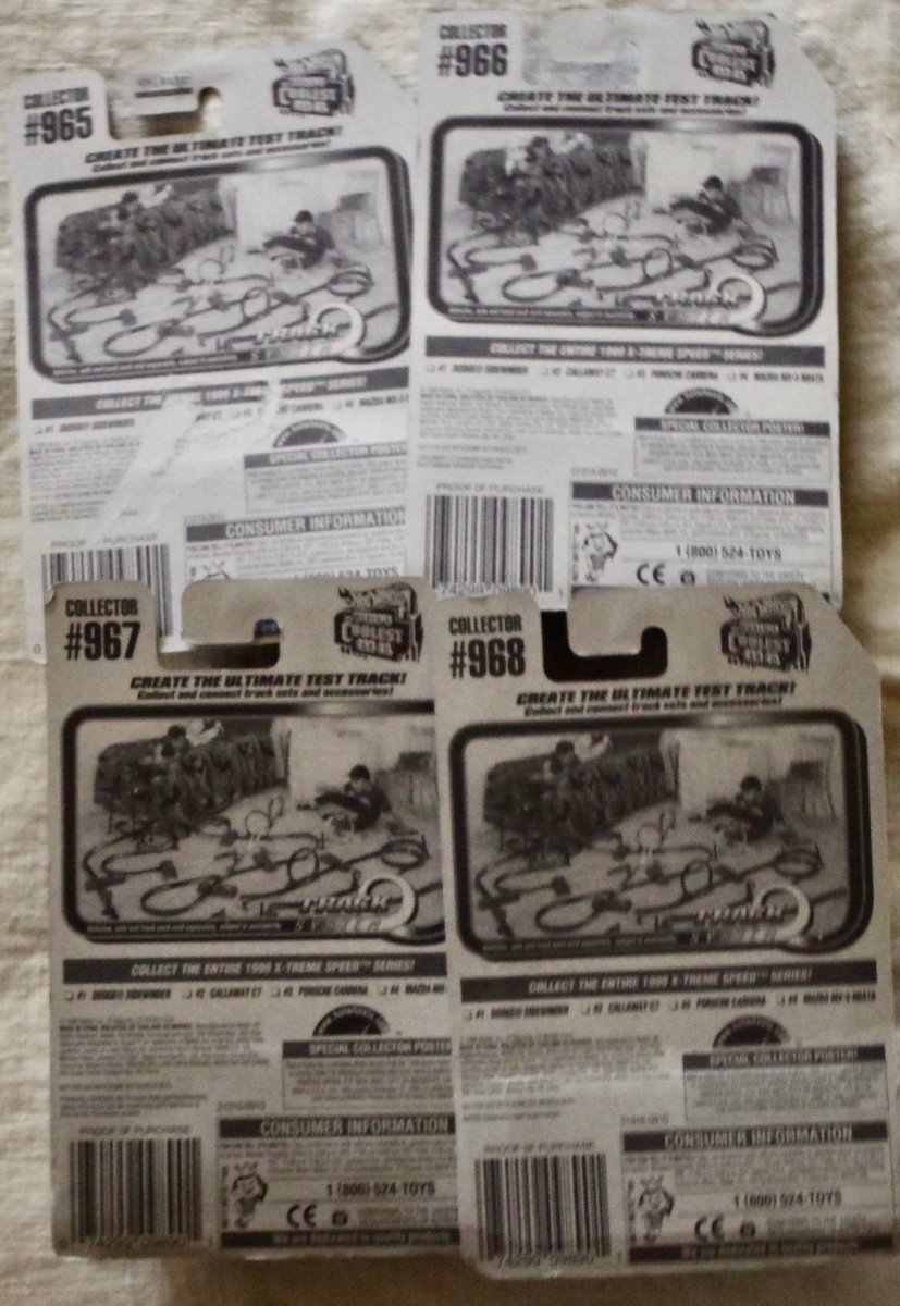 1999 Hot Wheels X - treme Speed Series. set of 4 - Collectible Toys - ThrowbackBuys - our time warp