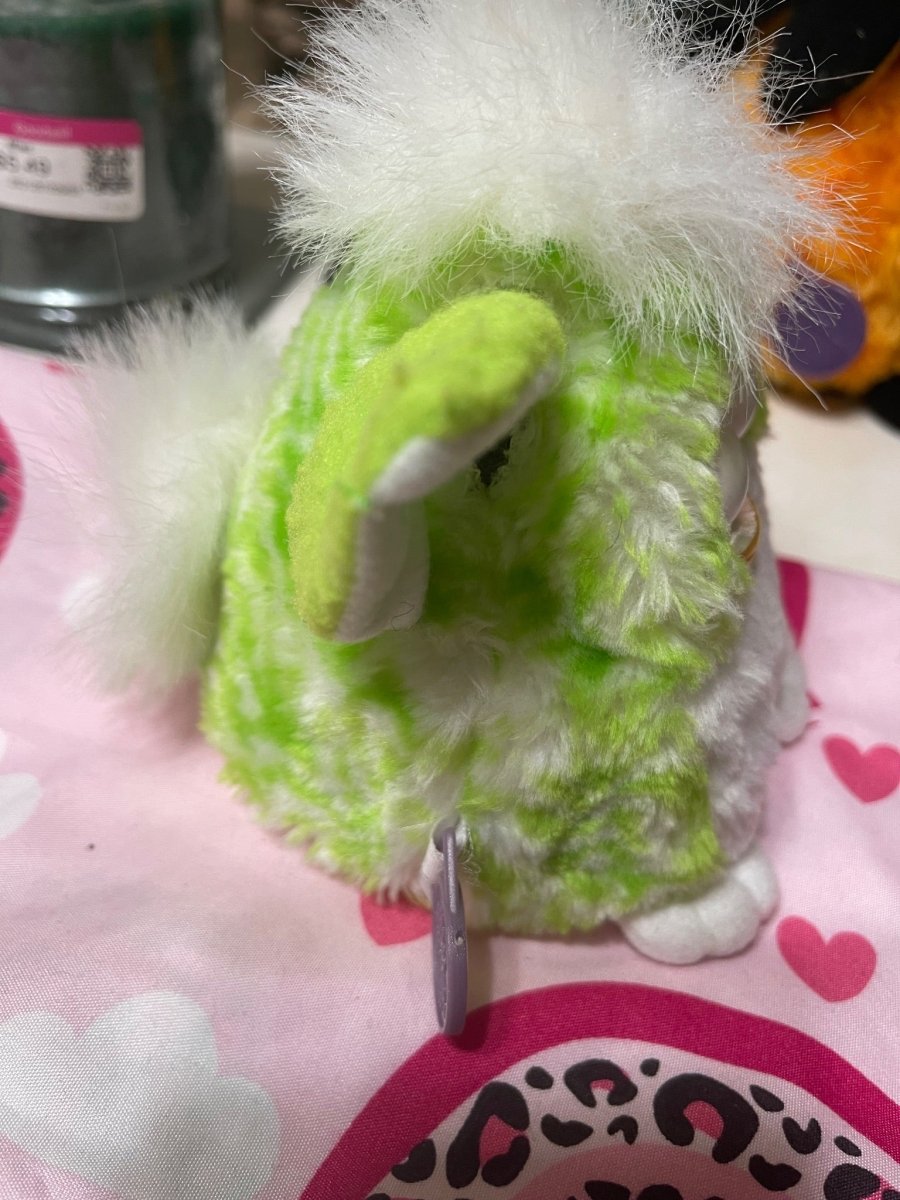 1999 Lime Green Furby Baby Rare Vintage Electronic Toy Hasbro Tiger Electronics Works - Collectible Toys - ThrowbackBuys -Furby Queen
