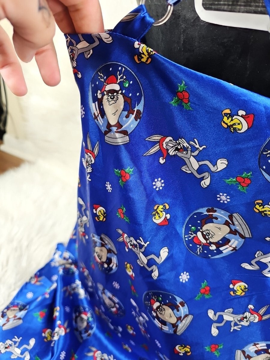 1999 - Looney Tunes Christmas Night Gown, Large - Shirts - ThrowbackBuys - The Thrifty Gypsyy Shop