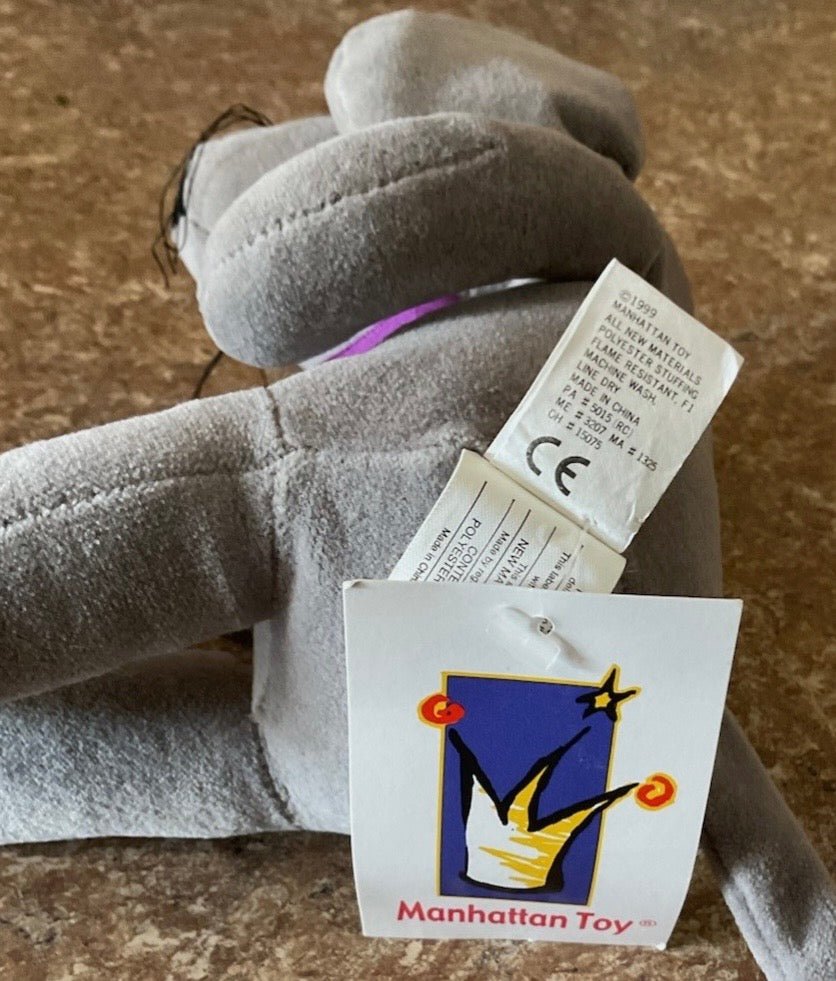 1999 Manhattan Toy Company Gray Mona Mouse Rat Plush With Tags - Plushies - ThrowbackBuys -Just_in_collections