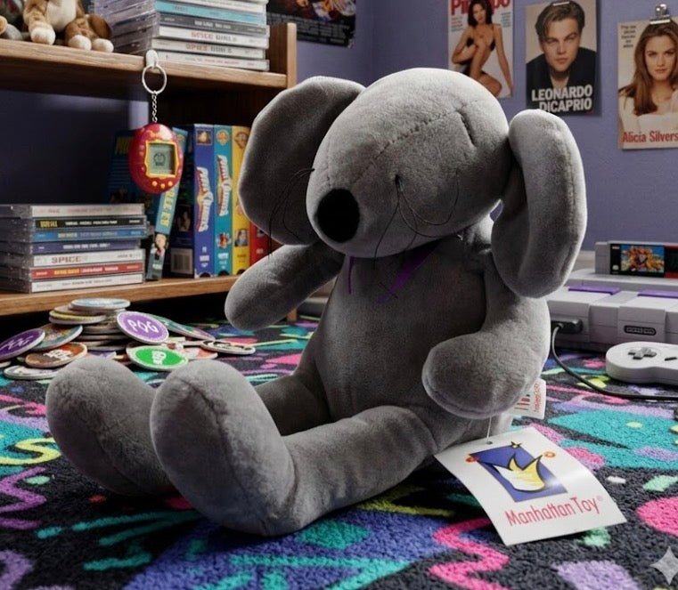 1999 Manhattan Toy Company Gray Mona Mouse Rat Plush With Tags - Plushies - ThrowbackBuys -Just_in_collections