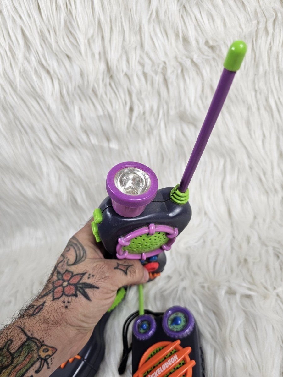 1999 - Nickelodeon Walkie Talkie NIGHT TALKER Flashlight + Pocket Blaster - RARE - Collectible Toys - ThrowbackBuys - The Thrifty Gypsyy Shop