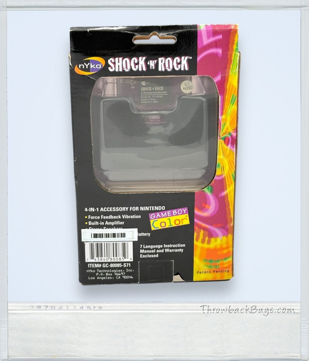 1999 - nYko: Shock 'N Rock Accessory for Nintendo Gameboy Color - Video Game Accessories - ThrowbackBuys - ThrowbackBuys