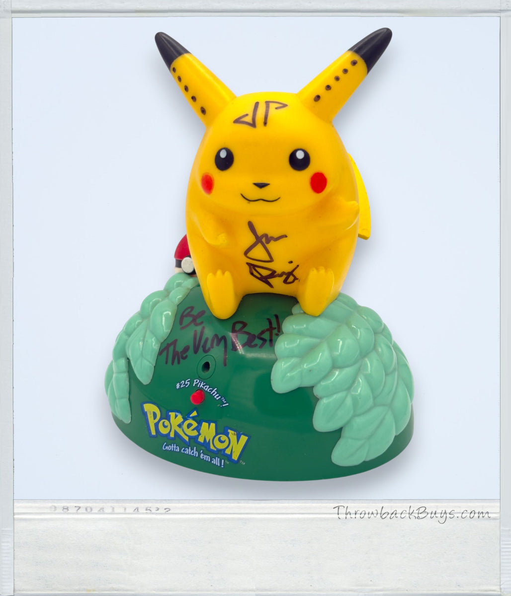 1999 - Pokemon: Pikachu Talking Figure & Room Greeter 7" by Trendmaster, Jason Paige Autographed - RARE - Collectible Toys - ThrowbackBuys - ThrowbackBuys