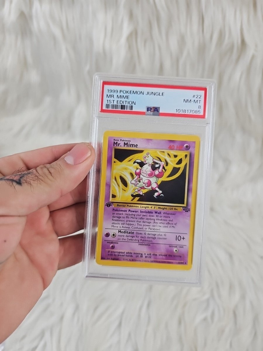 1999 - PSA 8 MINT POKEMON JUNGLE MR MIME NON HOLO 22 1ST EDITION ENGLISH - Trading Cards - ThrowbackBuys - The Thrifty Gypsyy Shop