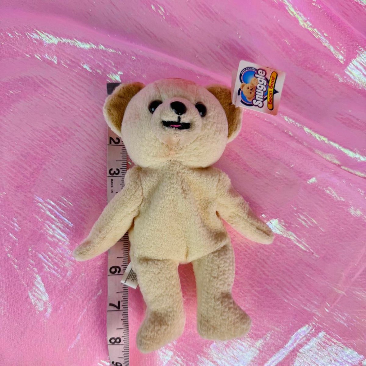 1999 Snuggle Bear Beanie Plush with Tag - Collectible Toys - ThrowbackBuys - Starbunnyvintage