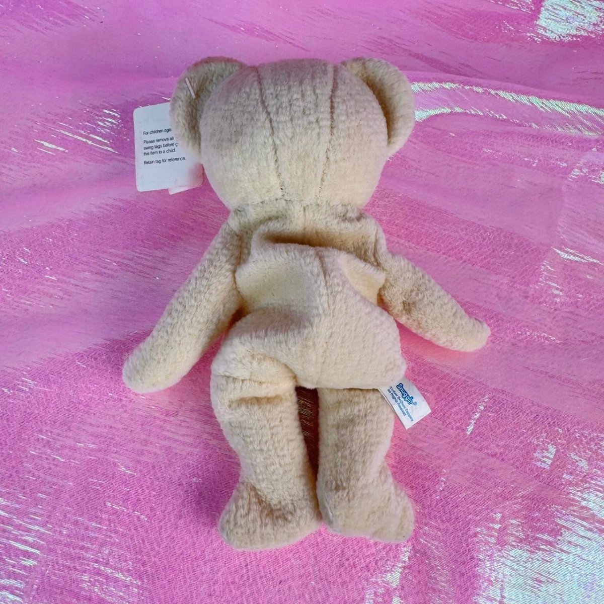 1999 Snuggle Bear Beanie Plush with Tag - Collectible Toys - ThrowbackBuys - Starbunnyvintage