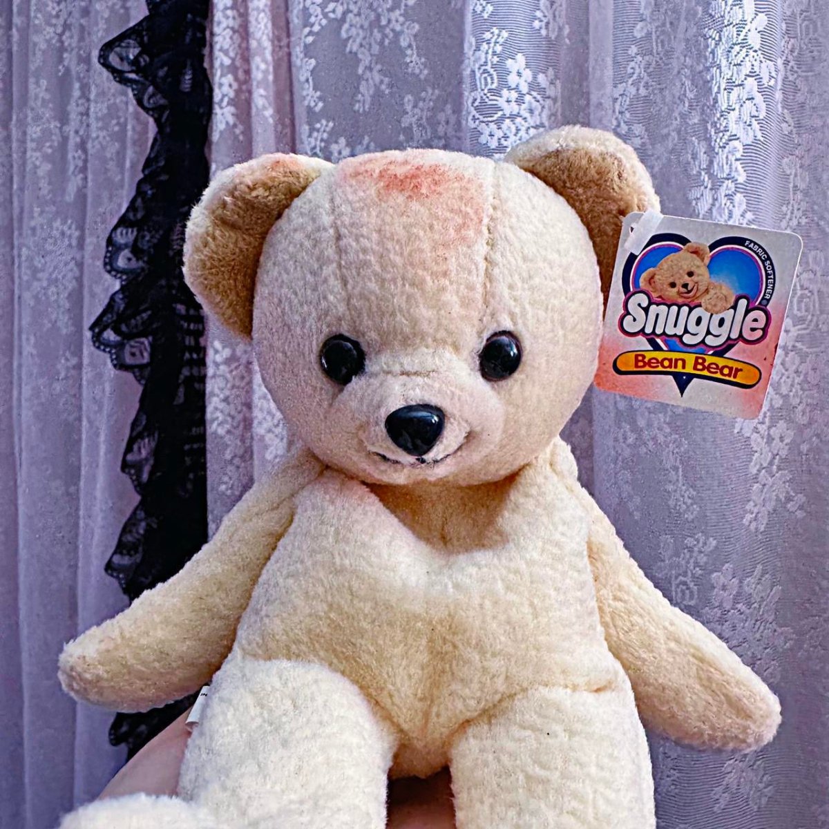 1999 Snuggle Bear Beanie Plush with Tag - Collectible Toys - ThrowbackBuys - Starbunnyvintage