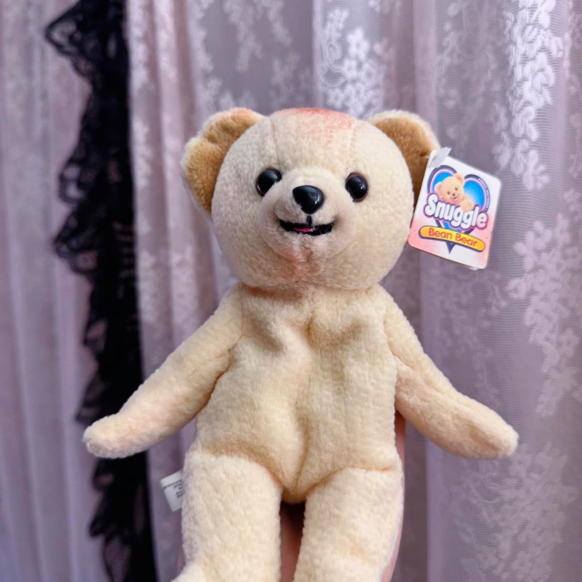 1999 Snuggle Bear Beanie Plush with Tag - Collectible Toys - ThrowbackBuys - Starbunnyvintage