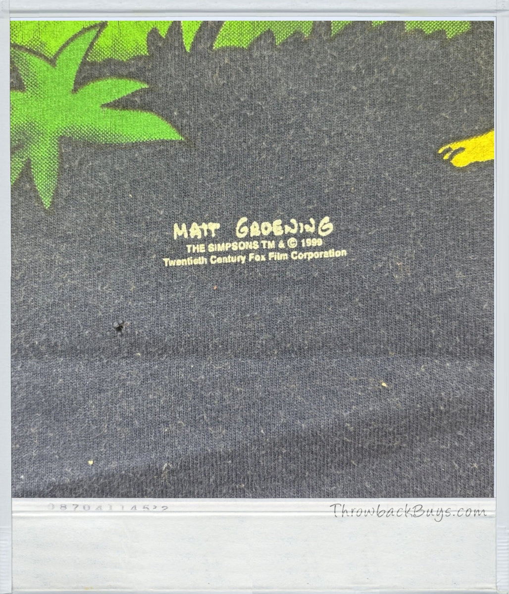 1999 – The Simpsons Homer & Marge “Adam & Eve” Parody T-Shirt, Size L – RARE - T-Shirts - ThrowbackBuys - ResellerDoor