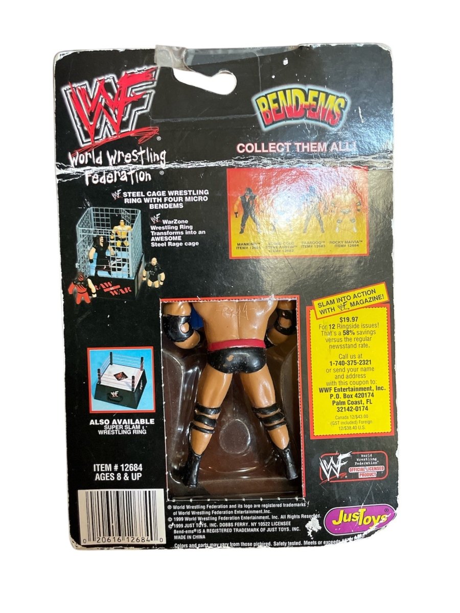1999 WWF "The Rock" Bend - ems - Action Figures & Collectibles - ThrowbackBuys - Shiznit