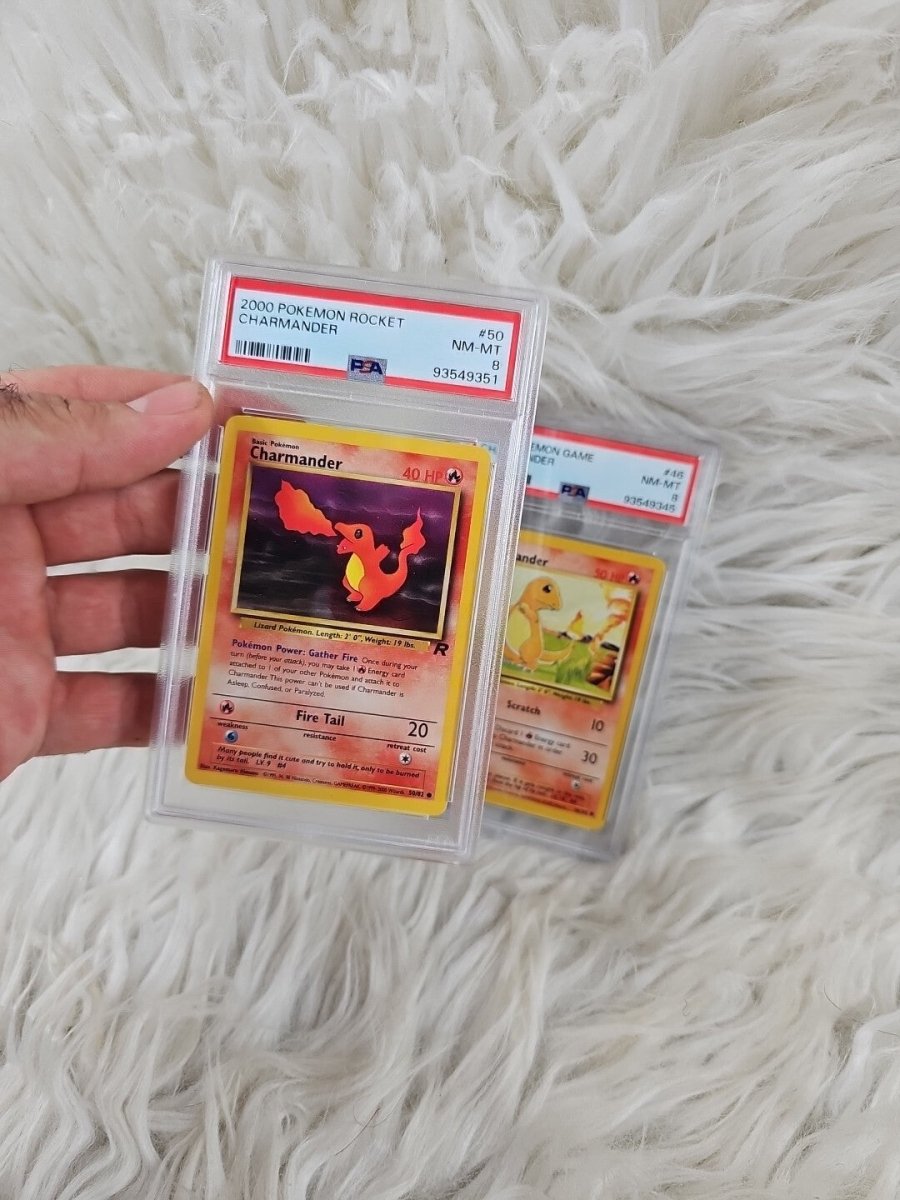 1999/2000 - 2 PSA 8 MINT Pokemon Game Unlimited Base Set Charmander 46 50 Rocket - Trading Cards - ThrowbackBuys - The Thrifty Gypsyy Shop