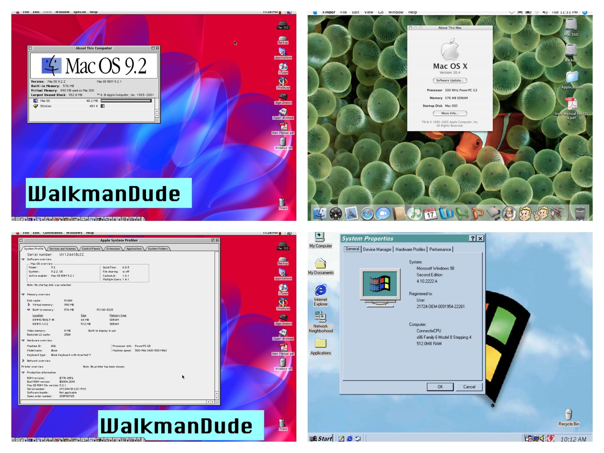 Apple iBook G3 Maxed Out & Loaded - NES SNES SEGA WIN98