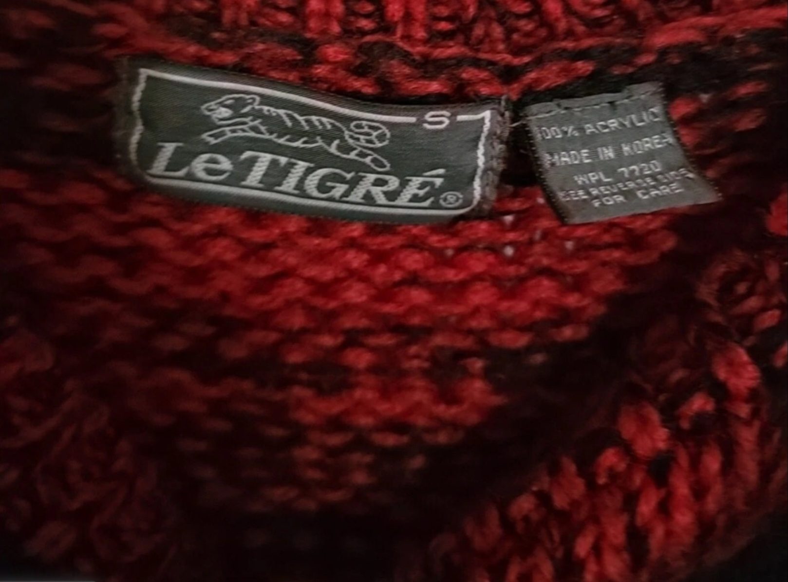 Vintage Le Tigre Made In USA Geometric Sweater Men’s Size Small