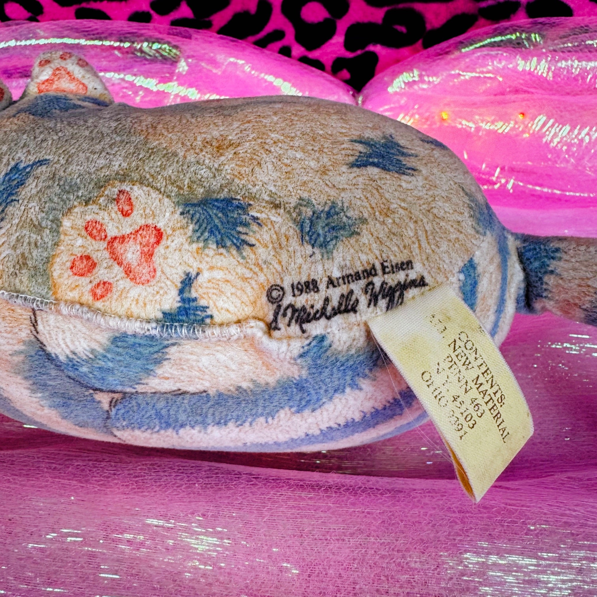 Vintage 1988 Cheshire Cat Plush Doll - Alice in Wonderland