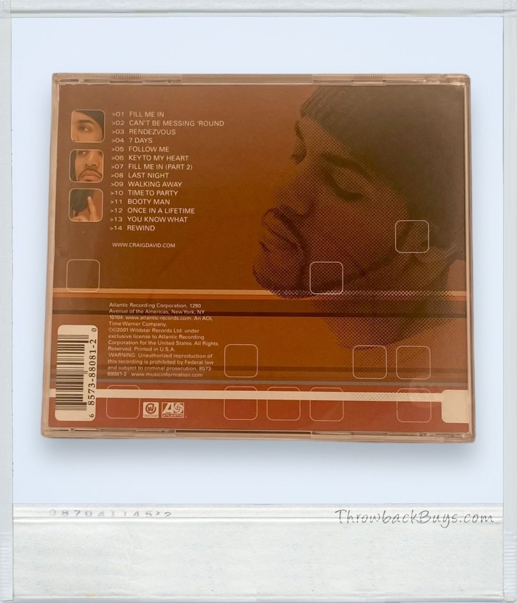 2000 - Craig David: Born to Do It CD - CDs - ThrowbackBuys - ThrowbackBuys
