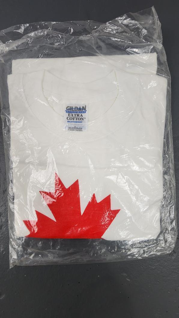 2000 - Gildan Canada Day Cotton T-Shirt - Unisex L, New in Package, Canada, White - T-Shirts - ThrowbackBuys - ResellerDoor