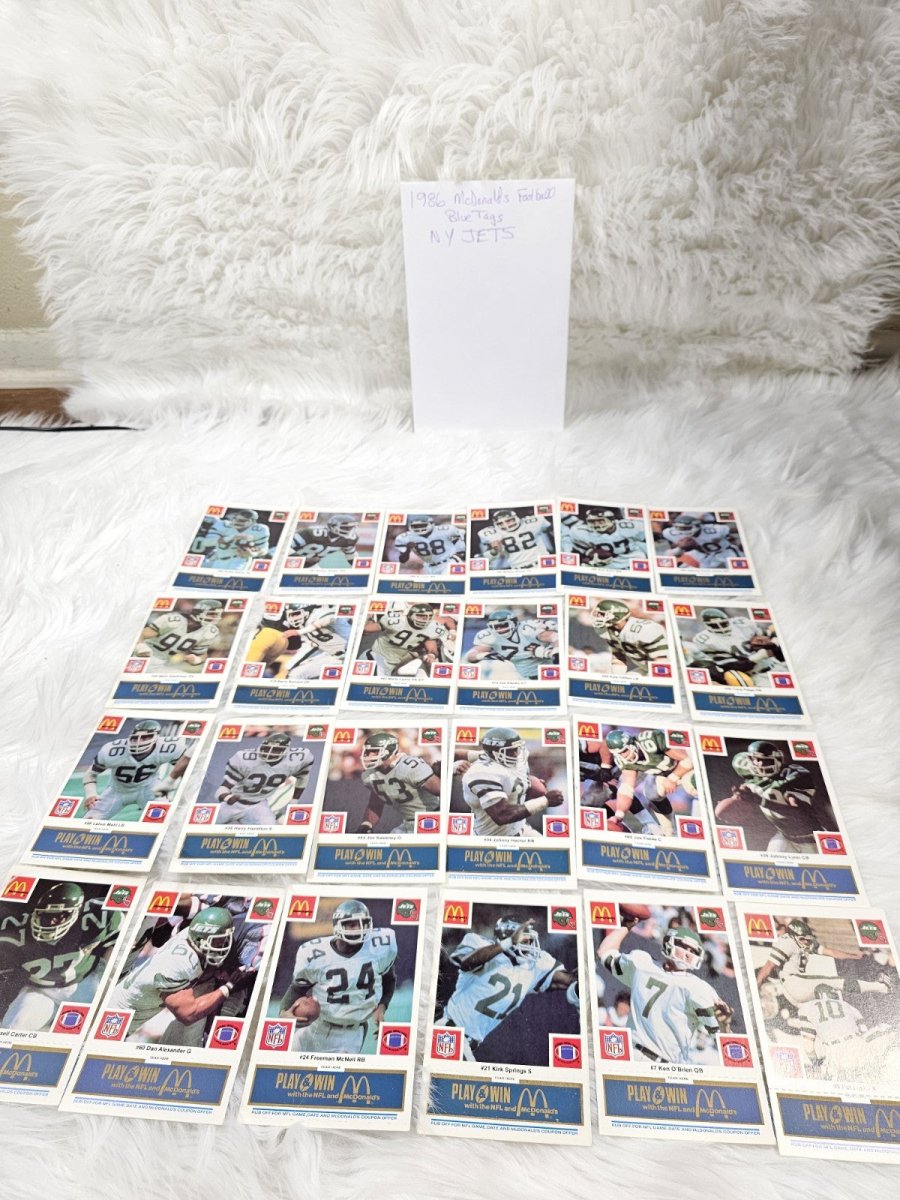 2000 - McDonald's CardsCards NFL New York Jets (24) Blue Tab Unscratched MINT - Trading Cards - ThrowbackBuys - The Thrifty Gypsyy Shop