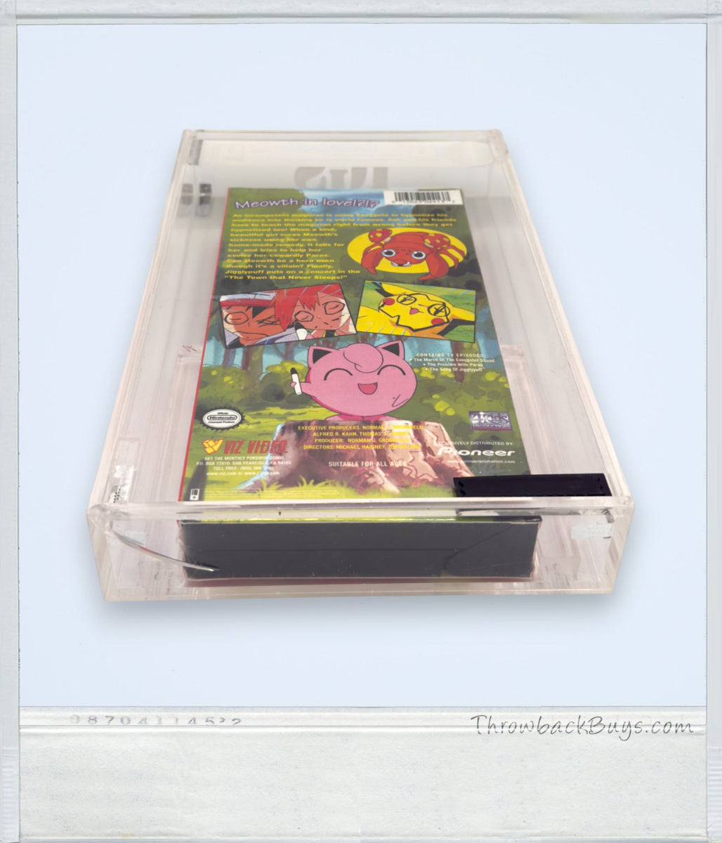 2000 – Pokemon: Jigglypuff Pop VHS, Jason Paige Autographed – IGS 9/9 Graded Sealed – 1 of 7 - RARE - VHS - ThrowbackBuys - ThrowbackBuys