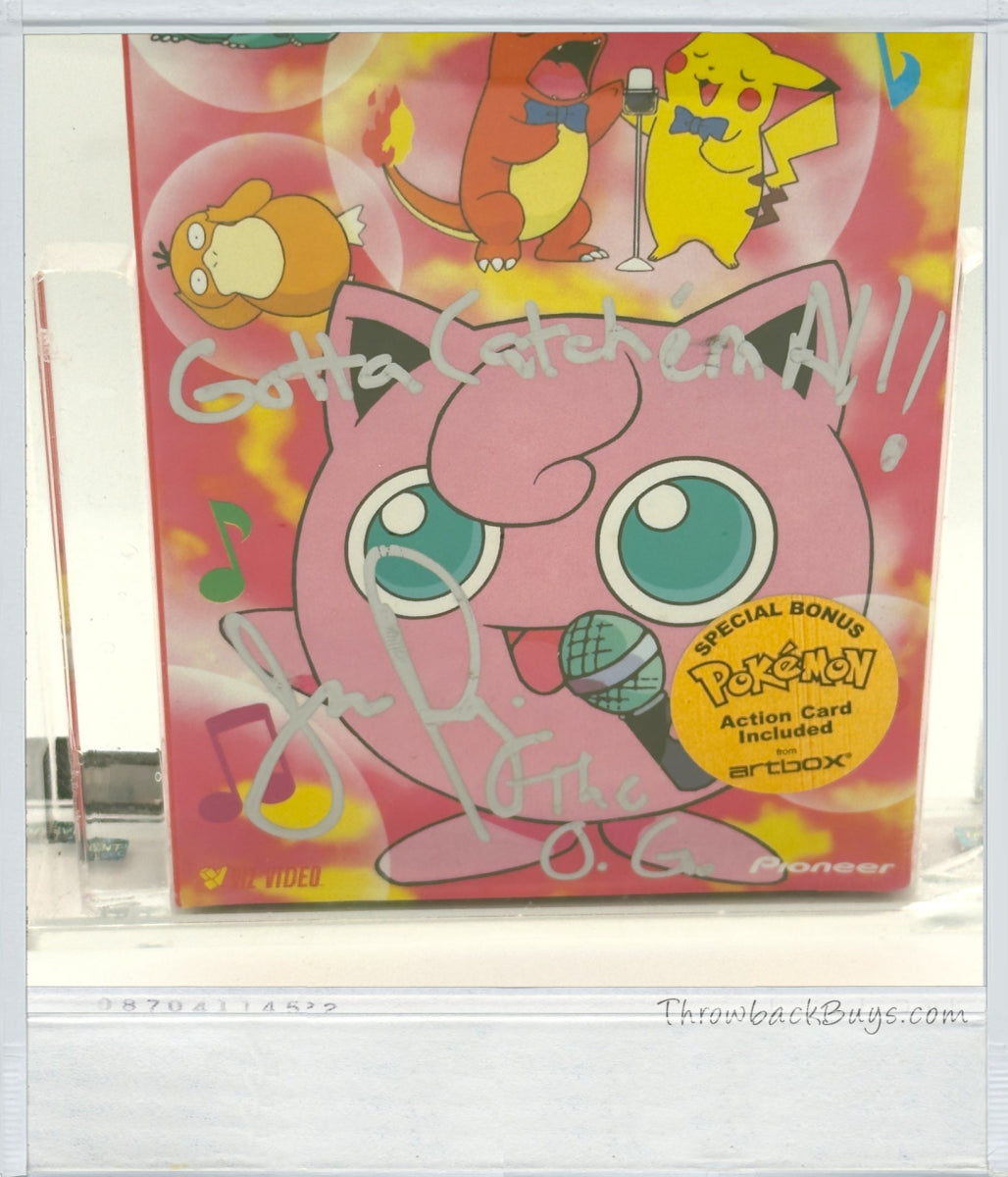 2000 – Pokemon: Jigglypuff Pop VHS, Jason Paige Autographed – IGS 9/9 Graded Sealed – 1 of 7 - RARE - VHS - ThrowbackBuys - ThrowbackBuys