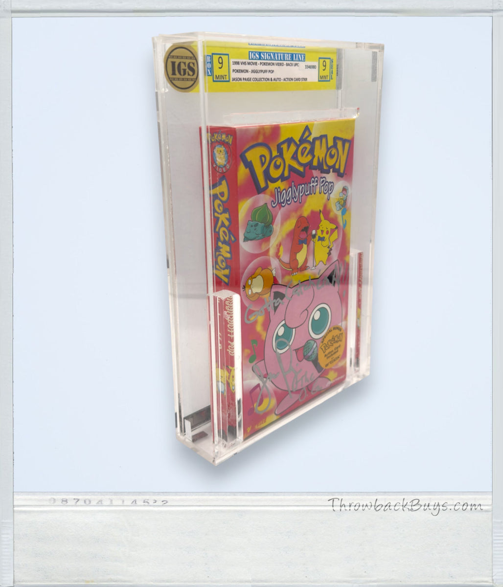 2000 – Pokemon: Jigglypuff Pop VHS, Jason Paige Autographed – IGS 9/9 Graded Sealed – 1 of 7 - RARE - VHS - ThrowbackBuys - ThrowbackBuys