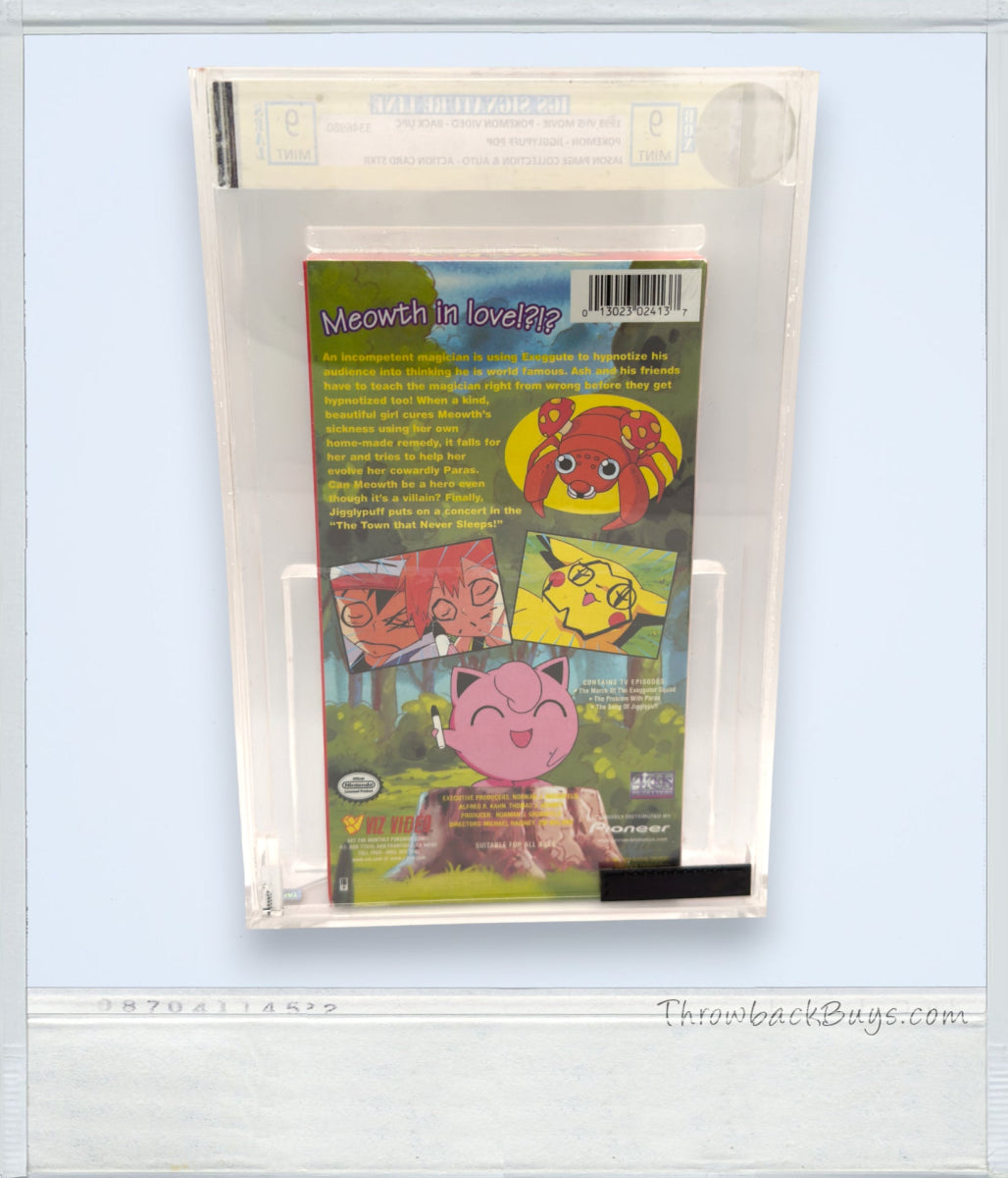 2000 – Pokemon: Jigglypuff Pop VHS, Jason Paige Autographed – IGS 9/9 Graded Sealed – 1 of 7 - RARE - VHS - ThrowbackBuys - ThrowbackBuys