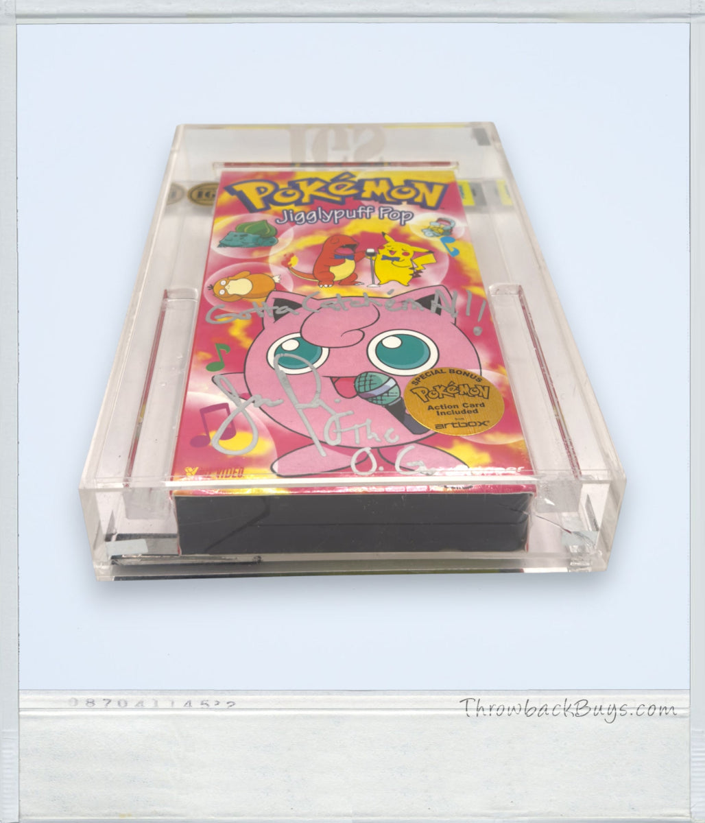 2000 – Pokemon: Jigglypuff Pop VHS, Jason Paige Autographed – IGS 9/9 Graded Sealed – 1 of 7 - RARE - VHS - ThrowbackBuys - ThrowbackBuys