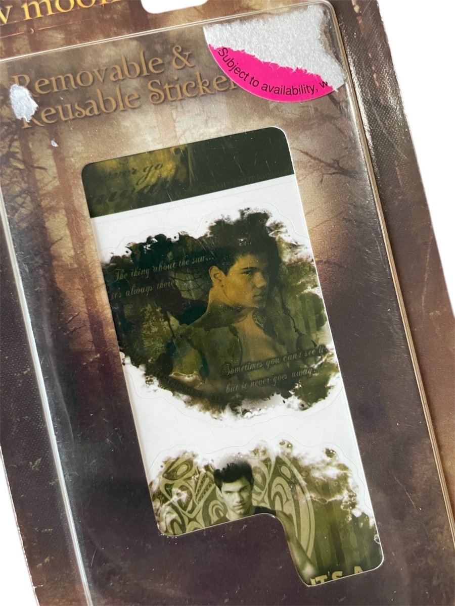 2000s New Moon Jacob Reusable Stickers - Paper Goods - ThrowbackBuys - Shiznit