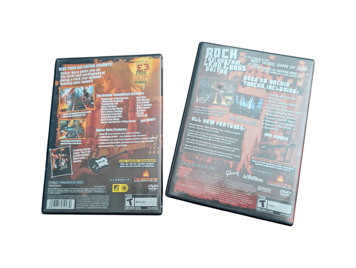 2000s PS2 Guitar Hero Game Bundle - Video Games - ThrowbackBuys - Shiznit
