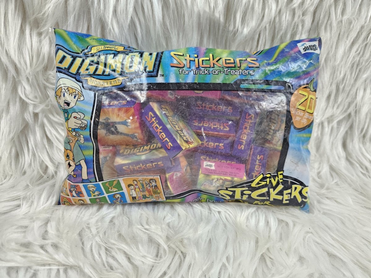 2001 - Digimon Series 1 "Give Stickers For Halloween", Sealed - RARE - Paper Goods - ThrowbackBuys - The Thrifty Gypsyy Shop