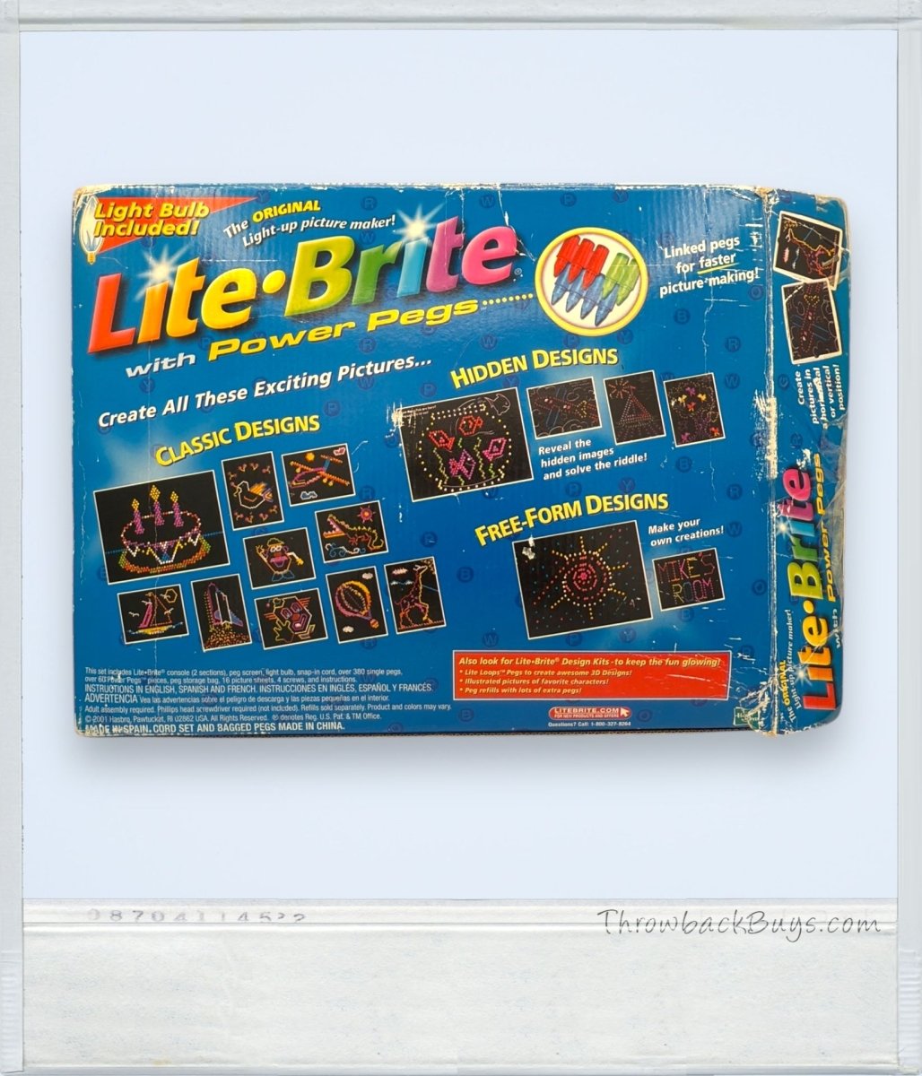 2001 - Hasbro Lite Brite w/Power Pegs - RARE - Collectible Toys - ThrowbackBuys - ThrowbackBuys