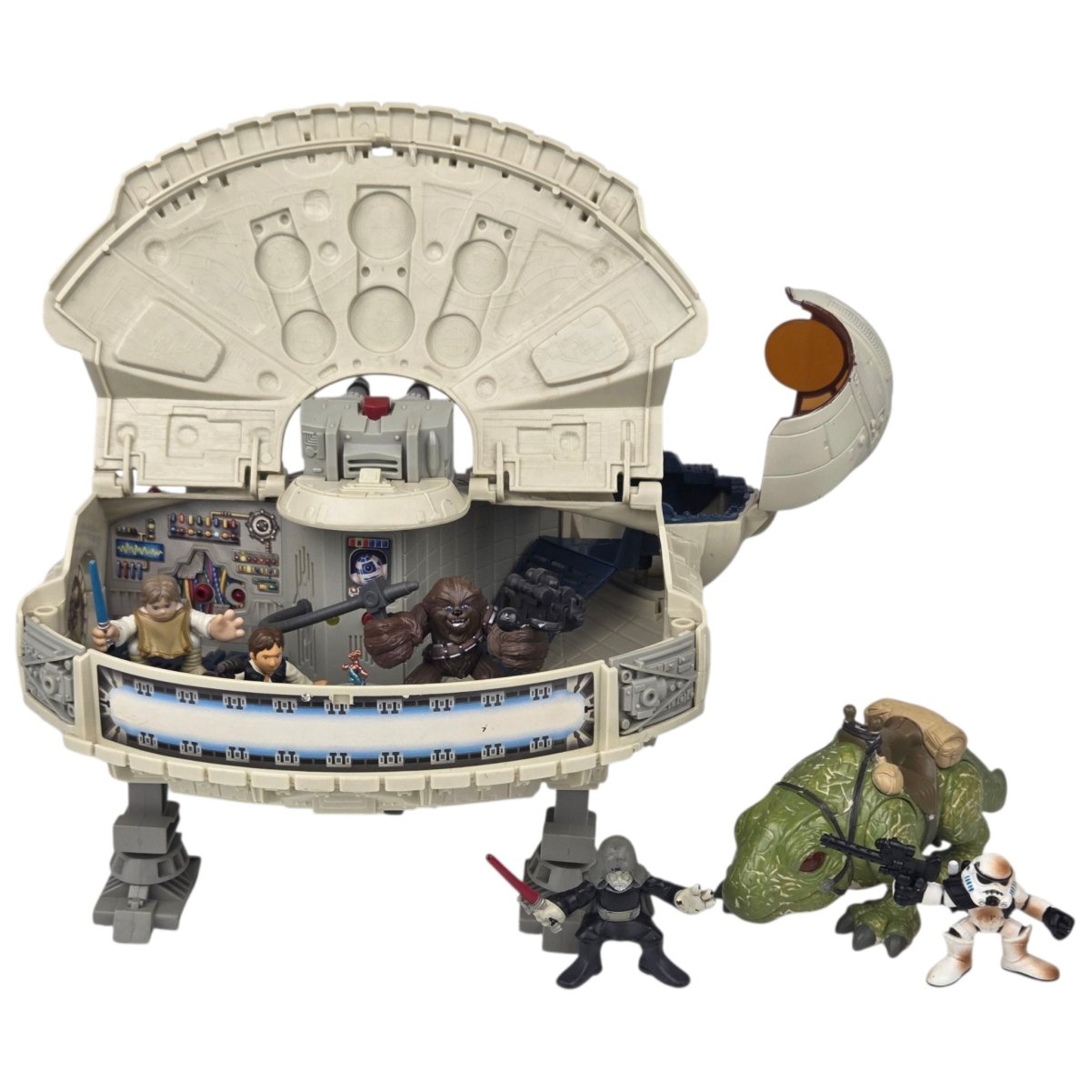 2001 – Hasbro: Star Wars Millennium Falcon Playset with Galactic Heroes Figures - Action Figures & Collectibles - ThrowbackBuys - A N E 1 Stop Shop