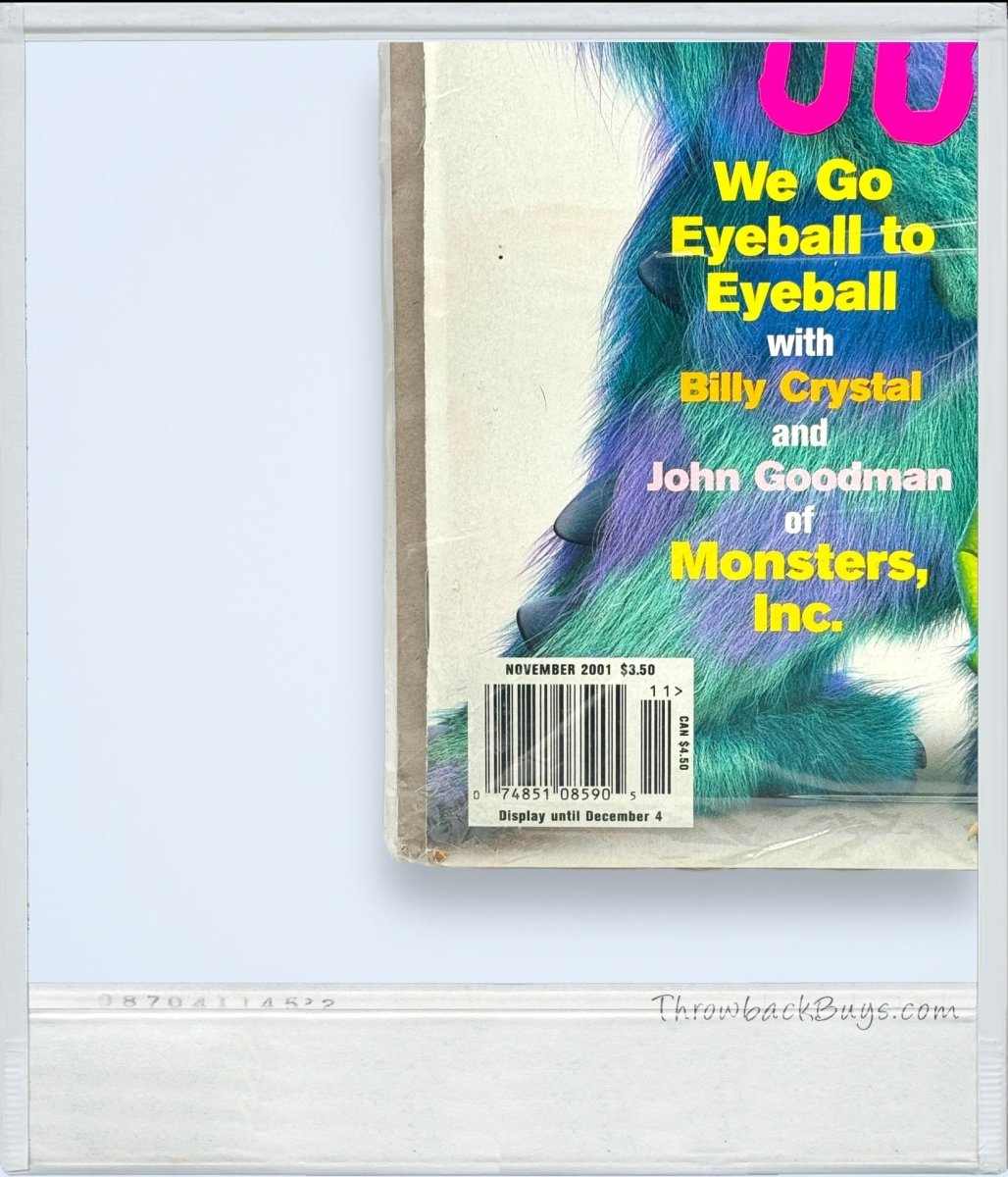 monsters inc magazine 2001 - Nickelodeon Magazine: November Monsters Inc Issue
