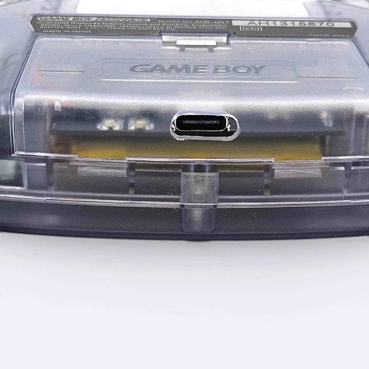 2001 - Nintendo Game Boy Advance: IPS Modified Clear Glacier Console w/ USB-C Battery Pack - Video Games - ThrowbackBuys -Only90sKidsKnow