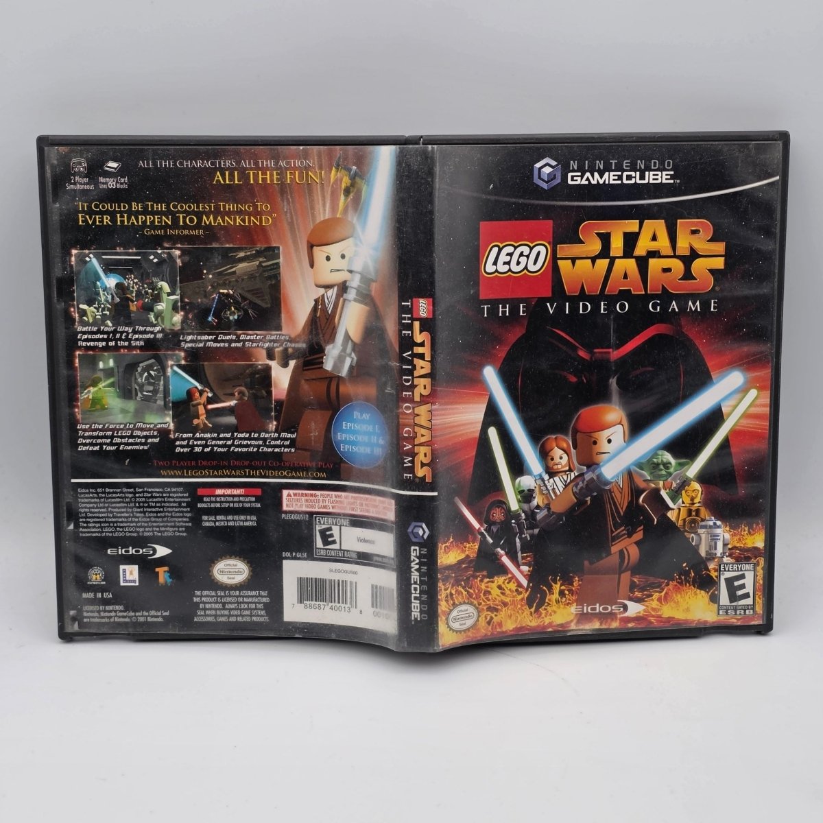 2001 - Nintendo GameCube Translucent Purple Console DOL-001 System Bundle + Lego Star Wars Game - Video Games - ThrowbackBuys -Pinnaclecollectibles