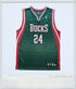 2001 - Official Milwaukee Bucks Desmond Mason 24 Autographed Jersey Green - RARE - Jerseys - ThrowbackBuys - ThrowbackBuys