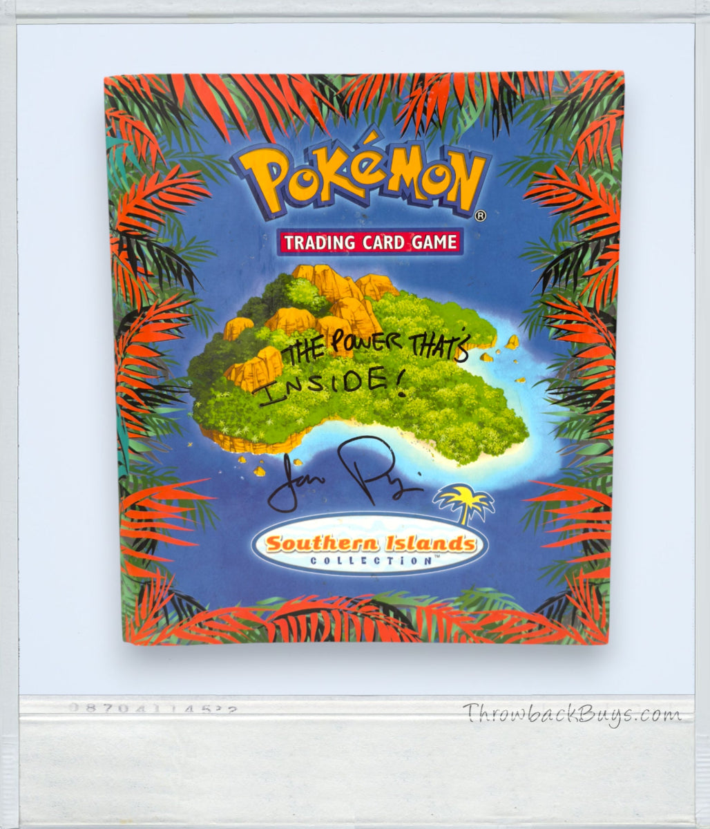 2001 – Pokemon: Southern Islands Collection Card Binder, Jason Paige Autographed – RARE - Trading Cards - ThrowbackBuys - ThrowbackBuys