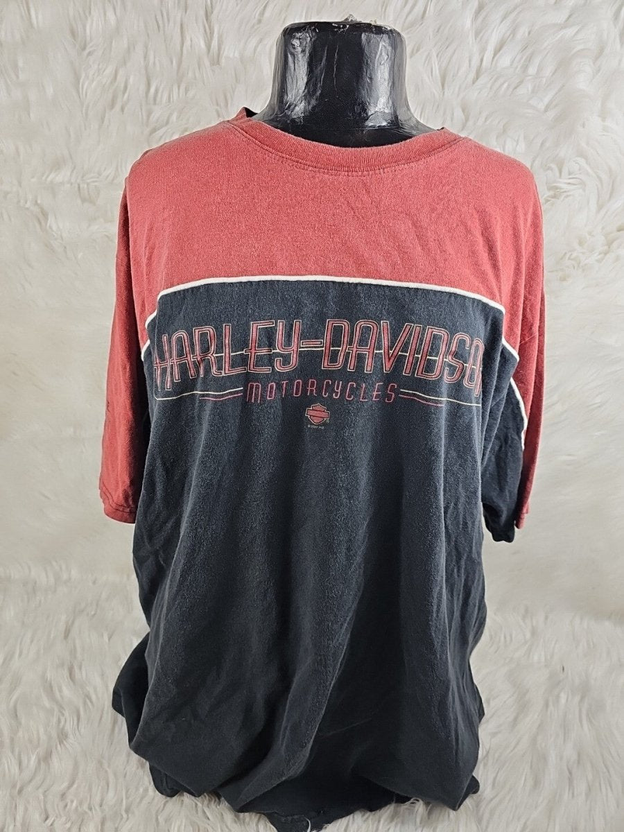 2002 - HARLEY DAVIDSON T Shirt Indiana USA Size XL Motorcycle Biker Shirt - T-Shirts - ThrowbackBuys - The Thrifty Gypsyy Shop