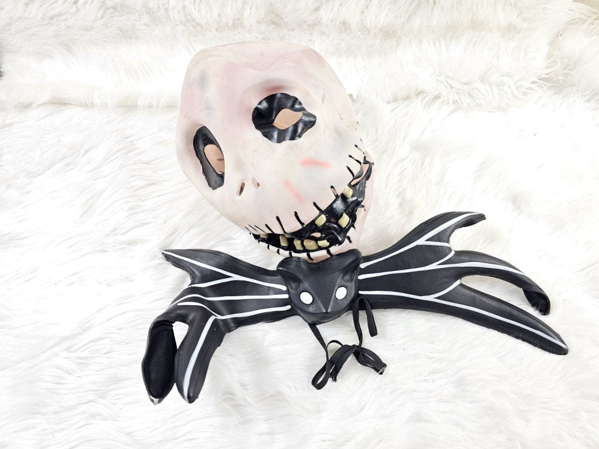 2002 - Jack Skellington Mask Disney Halloween Nightmare Before Christmas Latex - Masks - ThrowbackBuys - The Thrifty Gypsyy Shop