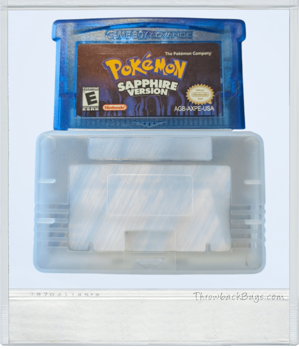 2002 - REPRODUCTION - Pokemon Sapphire - Gameboy Advance - Video Games - ThrowbackBuys - Slaqr Retro Gaming & Collectibles