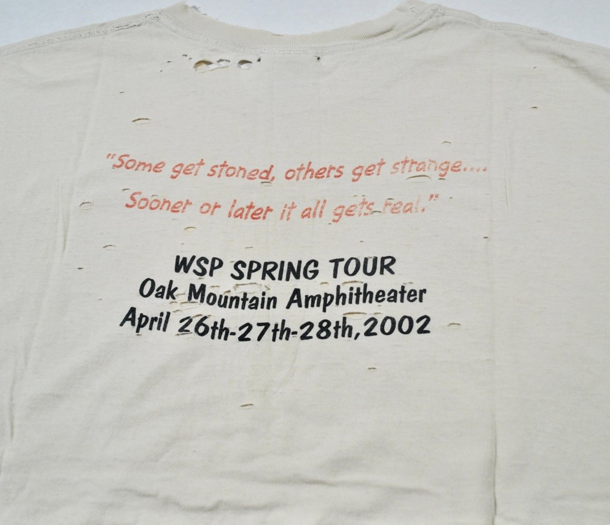 2002 - Widespread Panic: Fear and Loathing in Oak Mountain Tour Shirt - Large - T-Shirts - ThrowbackBuys -Yesterday's Attic