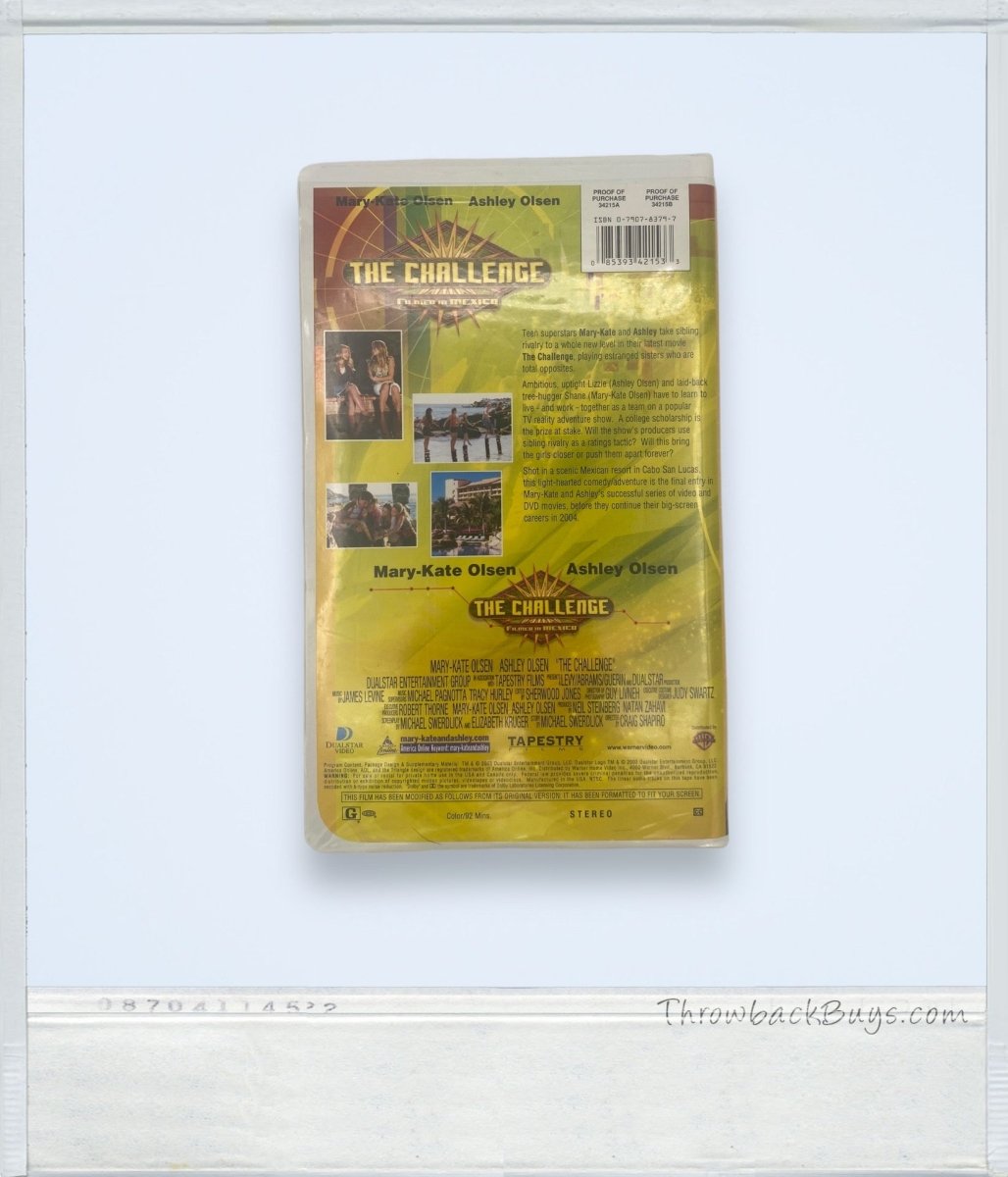 2003 - Mary - Kate and Ashley Olsen: The Challenge VHS - VHS - ThrowbackBuys - ThrowbackBuys