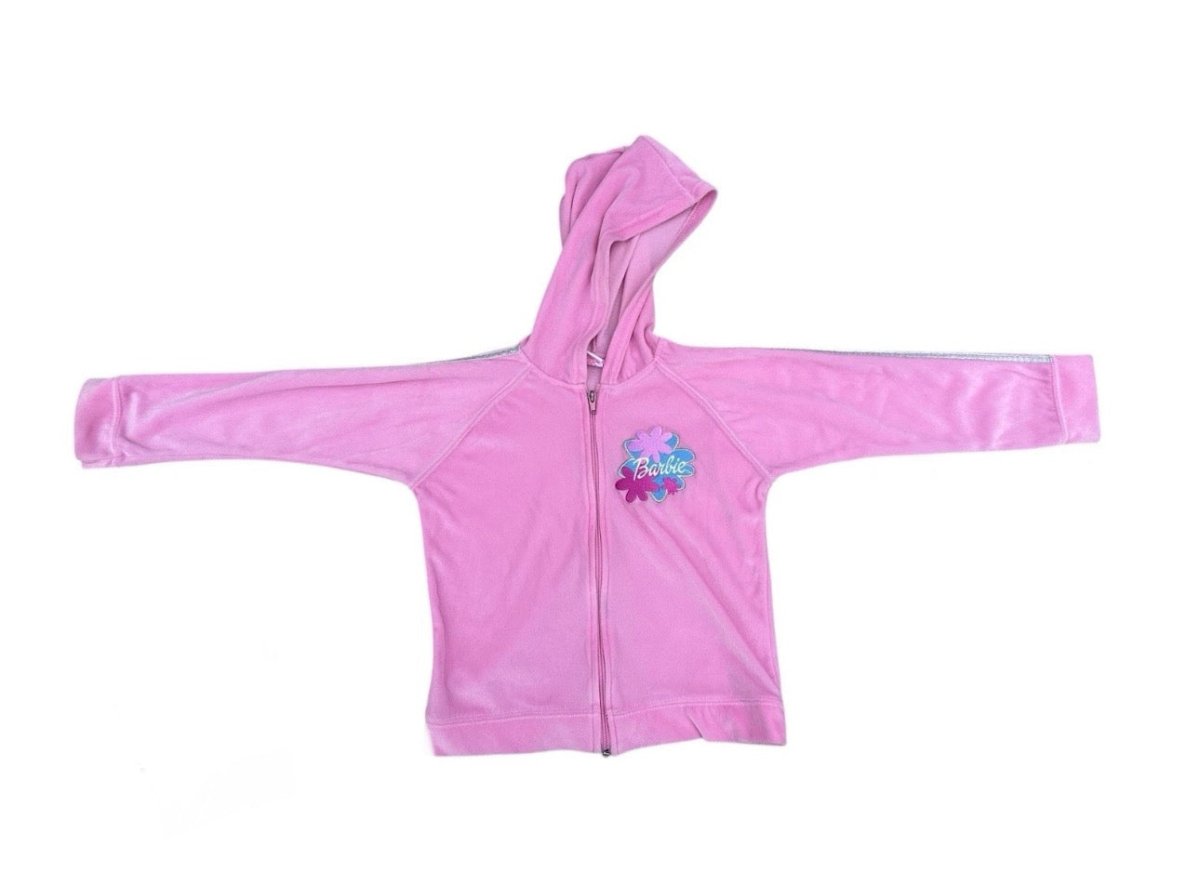 2003 - Y2K Barbie Avenue Girls 6x Tracksuit Pink Velour - Outfit Sets - ThrowbackBuys - Abunnysvintageco