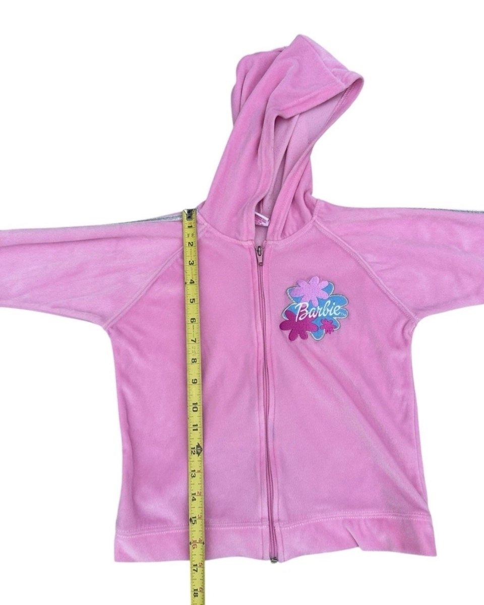 2003 - Y2K Barbie Avenue Girls 6x Tracksuit Pink Velour - Outfit Sets - ThrowbackBuys - Abunnysvintageco