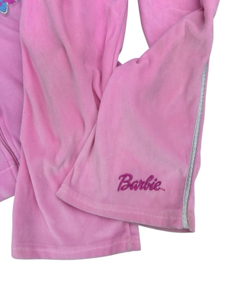 2003 - Y2K Barbie Avenue Girls 6x Tracksuit Pink Velour - Outfit Sets - ThrowbackBuys - Abunnysvintageco