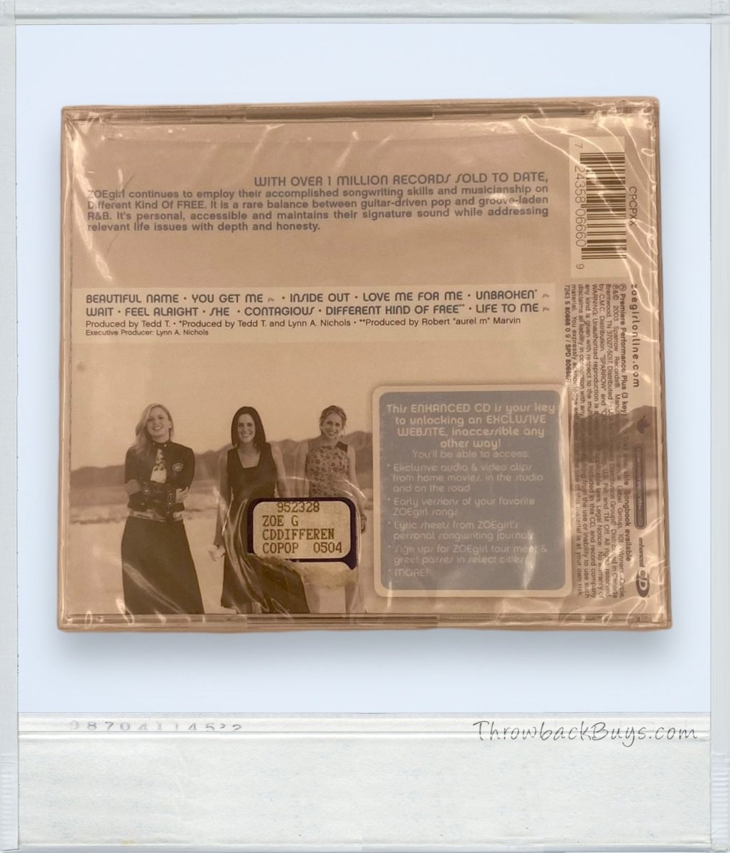 2003 - ZOEgirl: Different Kind of Free CD - SEALED - CDs - ThrowbackBuys - ThrowbackBuys