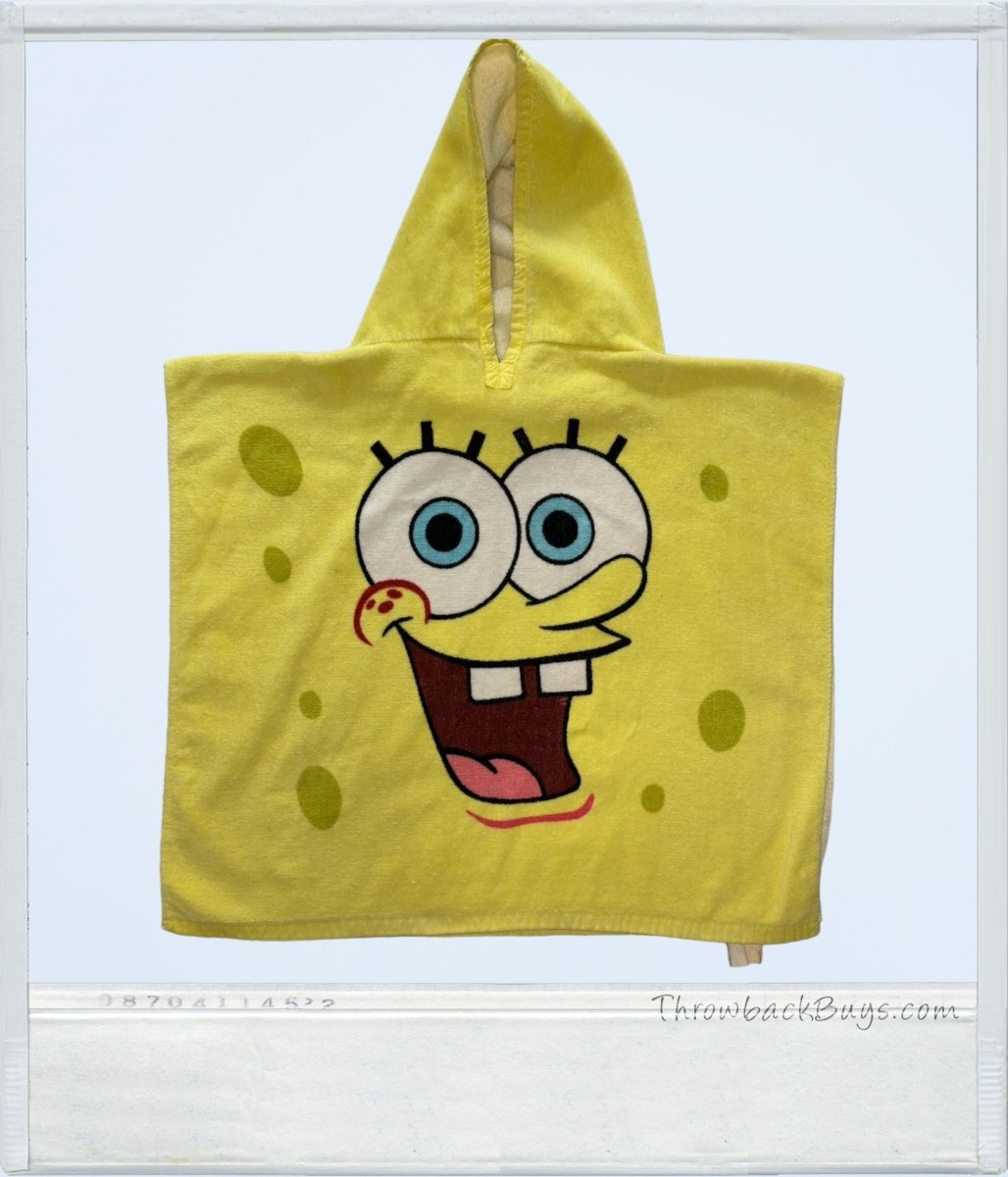 2004 - Nickelodeon SpongeBob SquarePants Kids Hooded Towel Wrap - NEVER USED! - Towels - ThrowbackBuys - ThrowbackBuys