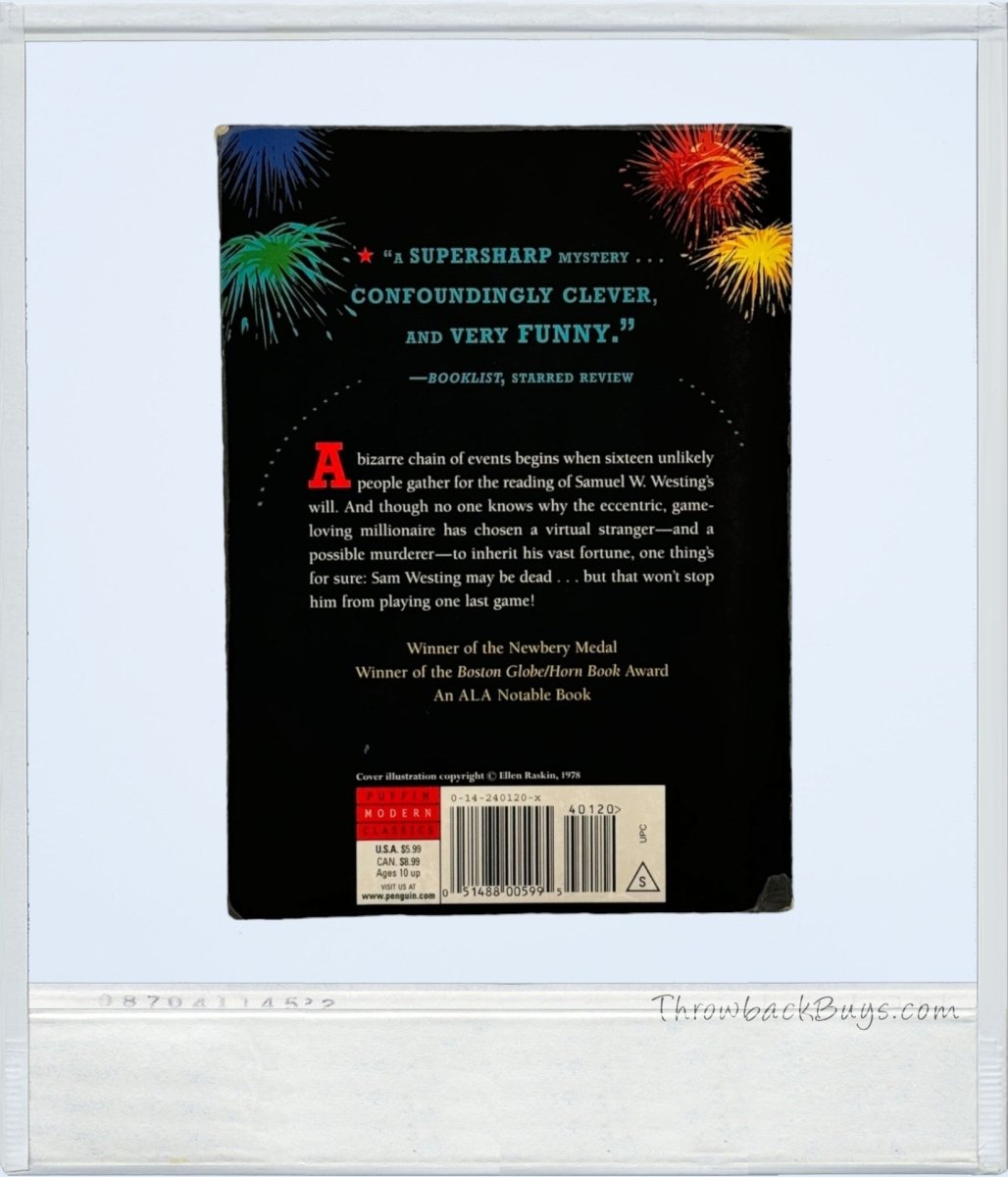 2004 - Puffin Books': The Westing Game by Ellen Raskin - Books - ThrowbackBuys - ThrowbackBuys